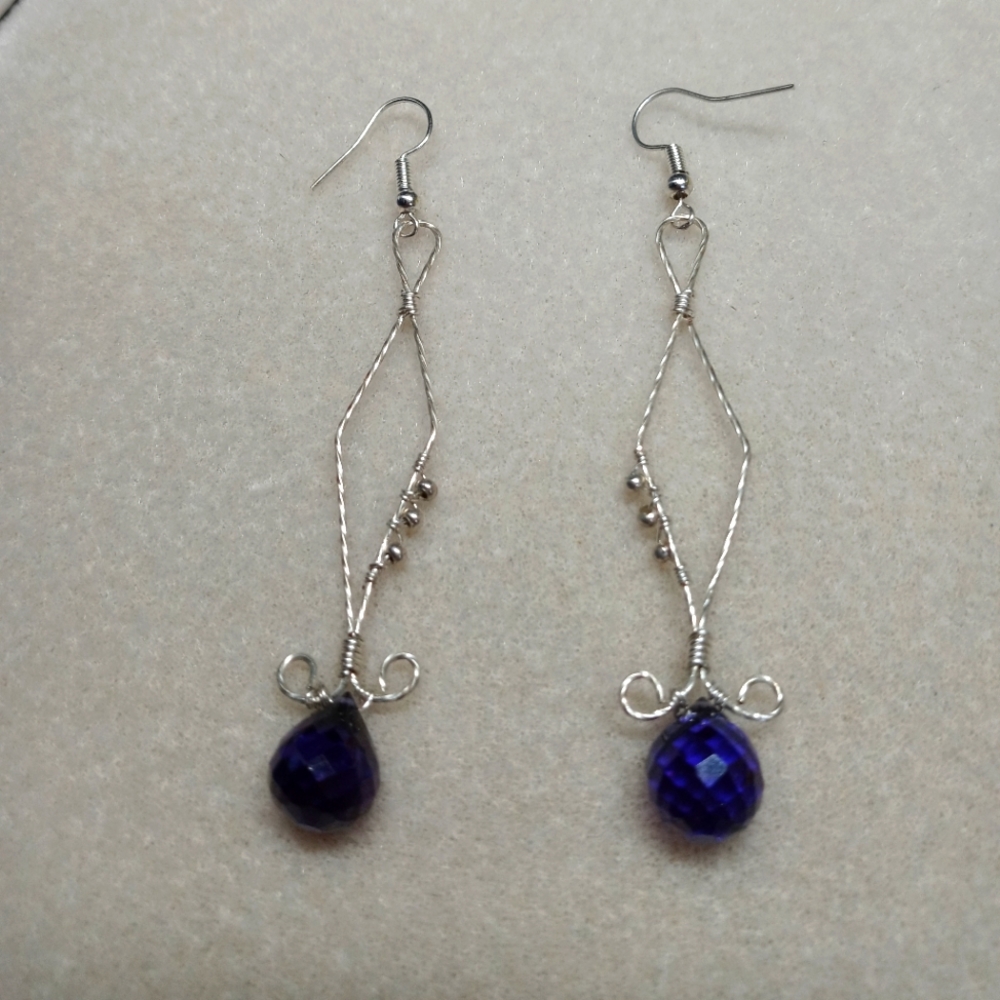 Sterling silver and amethyst earrings